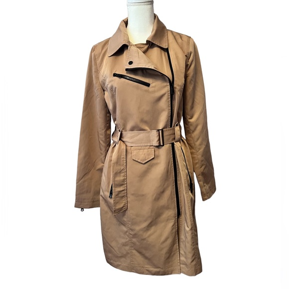 Avec Les Filles Jackets & Blazers - Avec Les Filles Belted Moto Rain Jacket